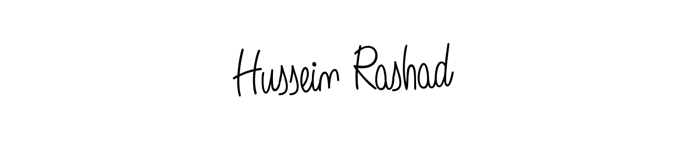 Use a signature maker to create a handwritten signature online. With this signature software, you can design (Angelique-Rose-font-FFP) your own signature for name Hussein Rashad. Hussein Rashad signature style 5 images and pictures png