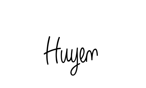 Create a beautiful signature design for name Huyen. With this signature (Angelique-Rose-font-FFP) fonts, you can make a handwritten signature for free. Huyen signature style 5 images and pictures png