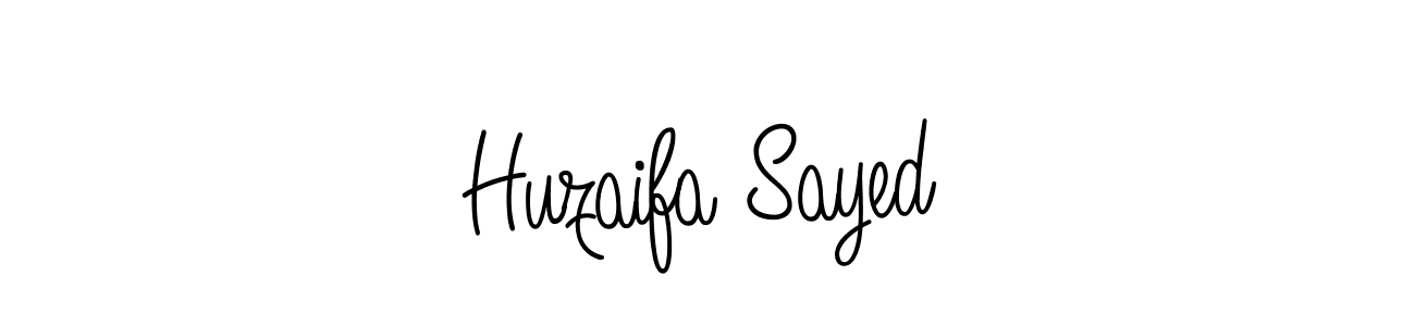 Huzaifa Sayed stylish signature style. Best Handwritten Sign (Angelique-Rose-font-FFP) for my name. Handwritten Signature Collection Ideas for my name Huzaifa Sayed. Huzaifa Sayed signature style 5 images and pictures png