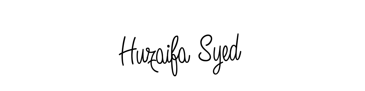 Use a signature maker to create a handwritten signature online. With this signature software, you can design (Angelique-Rose-font-FFP) your own signature for name Huzaifa Syed. Huzaifa Syed signature style 5 images and pictures png