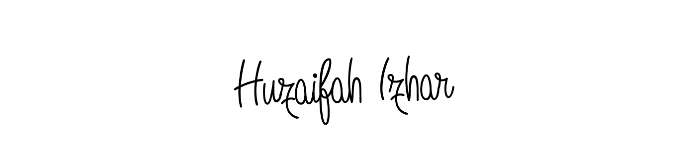 How to Draw Huzaifah Izhar signature style? Angelique-Rose-font-FFP is a latest design signature styles for name Huzaifah Izhar. Huzaifah Izhar signature style 5 images and pictures png