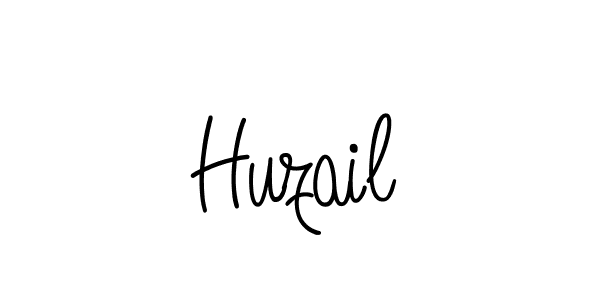 Use a signature maker to create a handwritten signature online. With this signature software, you can design (Angelique-Rose-font-FFP) your own signature for name Huzail. Huzail signature style 5 images and pictures png