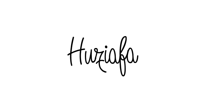 Use a signature maker to create a handwritten signature online. With this signature software, you can design (Angelique-Rose-font-FFP) your own signature for name Huziafa. Huziafa signature style 5 images and pictures png