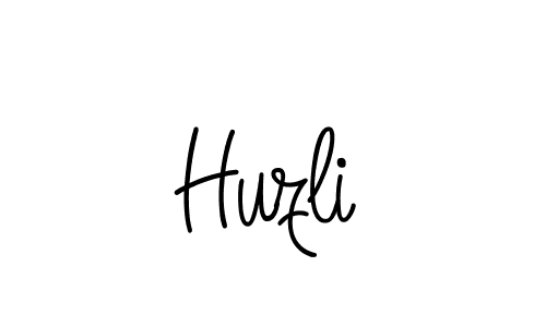 Make a beautiful signature design for name Huzli. With this signature (Angelique-Rose-font-FFP) style, you can create a handwritten signature for free. Huzli signature style 5 images and pictures png