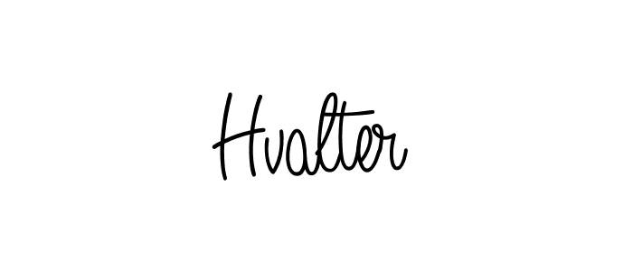 Make a beautiful signature design for name Hvalter. With this signature (Angelique-Rose-font-FFP) style, you can create a handwritten signature for free. Hvalter signature style 5 images and pictures png