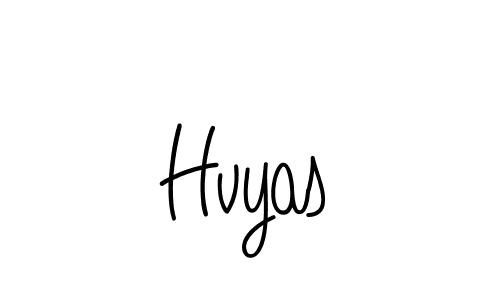 Make a beautiful signature design for name Hvyas. With this signature (Angelique-Rose-font-FFP) style, you can create a handwritten signature for free. Hvyas signature style 5 images and pictures png