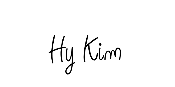 How to make Hy Kim name signature. Use Angelique-Rose-font-FFP style for creating short signs online. This is the latest handwritten sign. Hy Kim signature style 5 images and pictures png