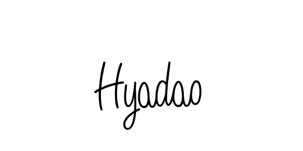 The best way (Angelique-Rose-font-FFP) to make a short signature is to pick only two or three words in your name. The name Hyadao include a total of six letters. For converting this name. Hyadao signature style 5 images and pictures png