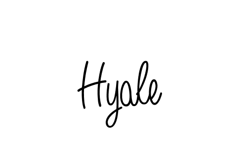 Make a beautiful signature design for name Hyale. With this signature (Angelique-Rose-font-FFP) style, you can create a handwritten signature for free. Hyale signature style 5 images and pictures png