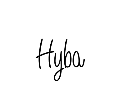 You should practise on your own different ways (Angelique-Rose-font-FFP) to write your name (Hyba) in signature. don't let someone else do it for you. Hyba signature style 5 images and pictures png
