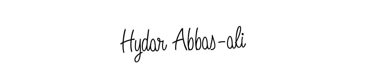 The best way (Angelique-Rose-font-FFP) to make a short signature is to pick only two or three words in your name. The name Hydar Abbas-ali include a total of six letters. For converting this name. Hydar Abbas-ali signature style 5 images and pictures png