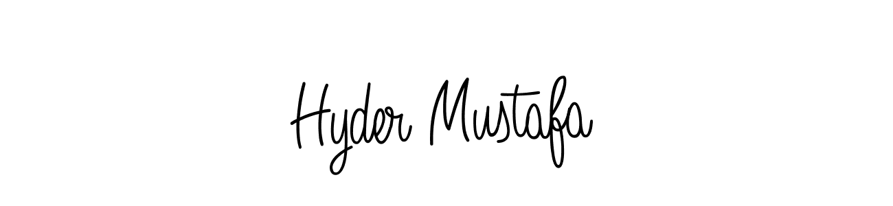 Design your own signature with our free online signature maker. With this signature software, you can create a handwritten (Angelique-Rose-font-FFP) signature for name Hyder Mustafa. Hyder Mustafa signature style 5 images and pictures png