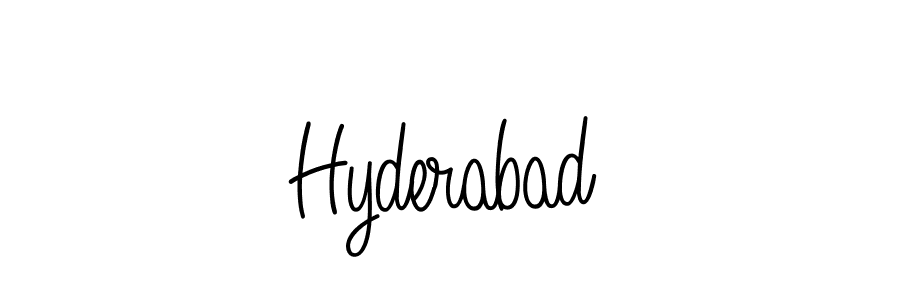 Make a beautiful signature design for name Hyderabad. With this signature (Angelique-Rose-font-FFP) style, you can create a handwritten signature for free. Hyderabad signature style 5 images and pictures png