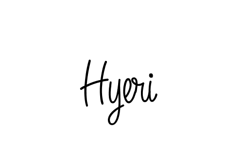 Create a beautiful signature design for name Hyeri. With this signature (Angelique-Rose-font-FFP) fonts, you can make a handwritten signature for free. Hyeri signature style 5 images and pictures png