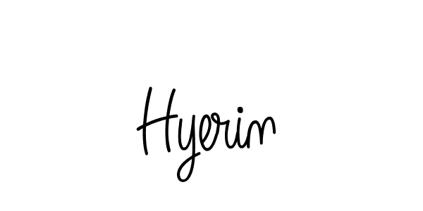 Make a beautiful signature design for name Hyerin. With this signature (Angelique-Rose-font-FFP) style, you can create a handwritten signature for free. Hyerin signature style 5 images and pictures png
