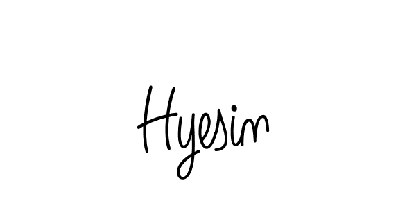 Design your own signature with our free online signature maker. With this signature software, you can create a handwritten (Angelique-Rose-font-FFP) signature for name Hyesin. Hyesin signature style 5 images and pictures png