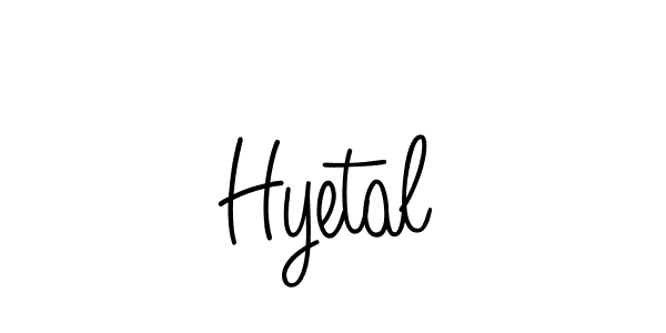 Hyetal stylish signature style. Best Handwritten Sign (Angelique-Rose-font-FFP) for my name. Handwritten Signature Collection Ideas for my name Hyetal. Hyetal signature style 5 images and pictures png