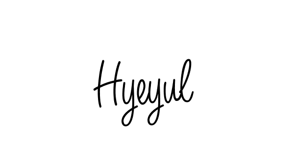 How to make Hyeyul name signature. Use Angelique-Rose-font-FFP style for creating short signs online. This is the latest handwritten sign. Hyeyul signature style 5 images and pictures png