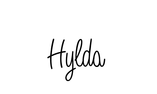 You should practise on your own different ways (Angelique-Rose-font-FFP) to write your name (Hylda) in signature. don't let someone else do it for you. Hylda signature style 5 images and pictures png