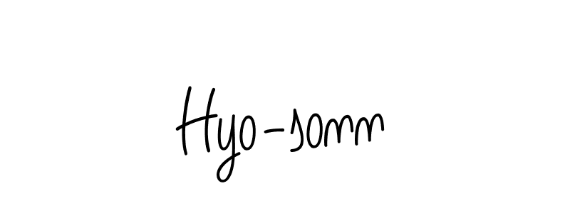 The best way (Angelique-Rose-font-FFP) to make a short signature is to pick only two or three words in your name. The name Hyo-sonn include a total of six letters. For converting this name. Hyo-sonn signature style 5 images and pictures png