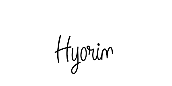 Use a signature maker to create a handwritten signature online. With this signature software, you can design (Angelique-Rose-font-FFP) your own signature for name Hyorin. Hyorin signature style 5 images and pictures png