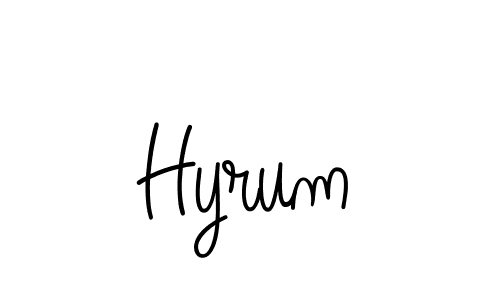 Hyrum stylish signature style. Best Handwritten Sign (Angelique-Rose-font-FFP) for my name. Handwritten Signature Collection Ideas for my name Hyrum. Hyrum signature style 5 images and pictures png