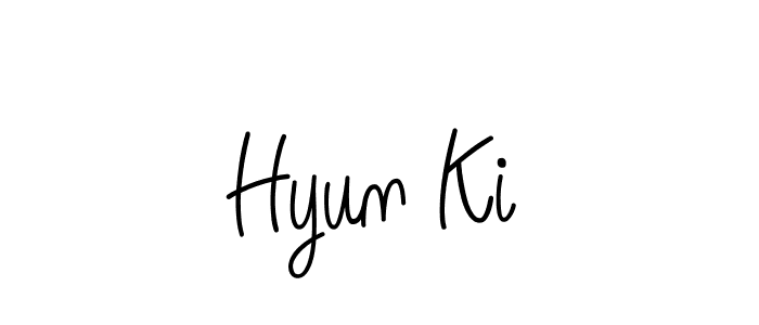 Hyun Ki stylish signature style. Best Handwritten Sign (Angelique-Rose-font-FFP) for my name. Handwritten Signature Collection Ideas for my name Hyun Ki. Hyun Ki signature style 5 images and pictures png