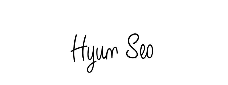 Hyun Seo stylish signature style. Best Handwritten Sign (Angelique-Rose-font-FFP) for my name. Handwritten Signature Collection Ideas for my name Hyun Seo. Hyun Seo signature style 5 images and pictures png
