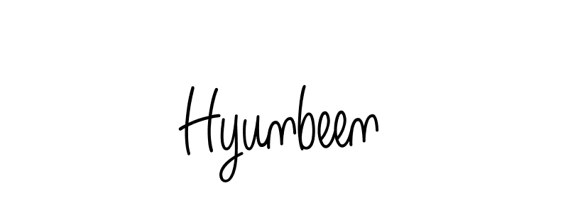 Hyunbeen stylish signature style. Best Handwritten Sign (Angelique-Rose-font-FFP) for my name. Handwritten Signature Collection Ideas for my name Hyunbeen. Hyunbeen signature style 5 images and pictures png