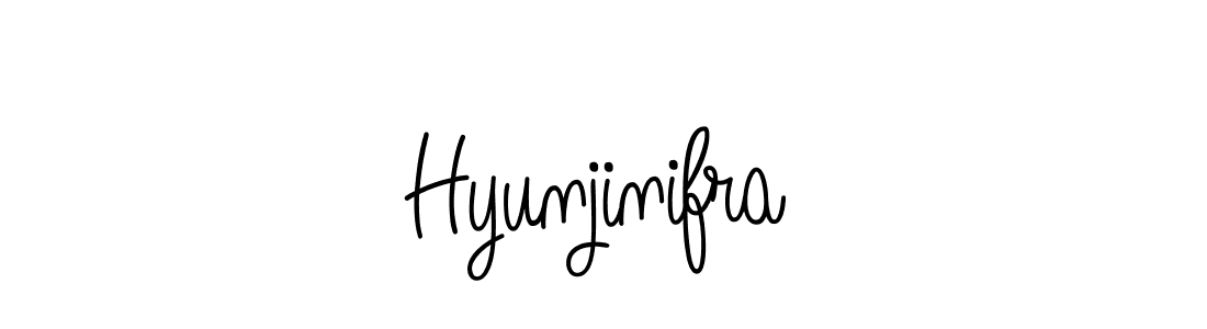 Use a signature maker to create a handwritten signature online. With this signature software, you can design (Angelique-Rose-font-FFP) your own signature for name Hyunjinifra. Hyunjinifra signature style 5 images and pictures png