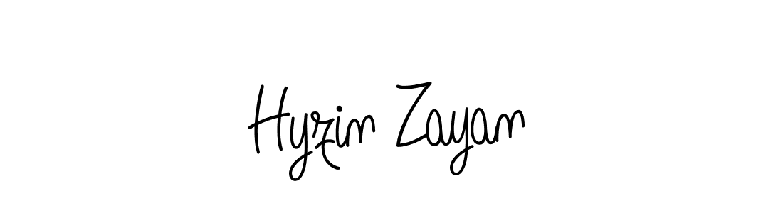 Use a signature maker to create a handwritten signature online. With this signature software, you can design (Angelique-Rose-font-FFP) your own signature for name Hyzin Zayan. Hyzin Zayan signature style 5 images and pictures png