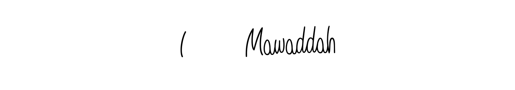 How to make I ♥️ Mawaddah name signature. Use Angelique-Rose-font-FFP style for creating short signs online. This is the latest handwritten sign. I ♥️ Mawaddah signature style 5 images and pictures png