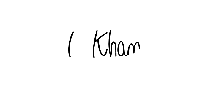 Design your own signature with our free online signature maker. With this signature software, you can create a handwritten (Angelique-Rose-font-FFP) signature for name I  Khan. I  Khan signature style 5 images and pictures png