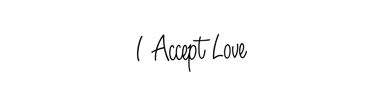 Best and Professional Signature Style for I Accept Love. Angelique-Rose-font-FFP Best Signature Style Collection. I Accept Love signature style 5 images and pictures png