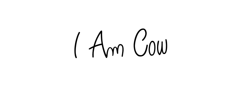 The best way (Angelique-Rose-font-FFP) to make a short signature is to pick only two or three words in your name. The name I Am Cow include a total of six letters. For converting this name. I Am Cow signature style 5 images and pictures png