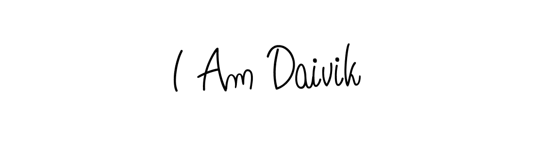 Create a beautiful signature design for name I Am Daivik. With this signature (Angelique-Rose-font-FFP) fonts, you can make a handwritten signature for free. I Am Daivik signature style 5 images and pictures png