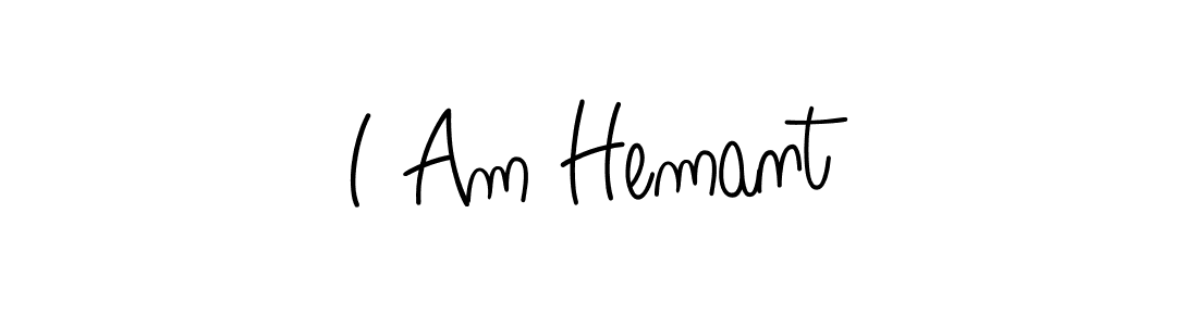 Design your own signature with our free online signature maker. With this signature software, you can create a handwritten (Angelique-Rose-font-FFP) signature for name I Am Hemant. I Am Hemant signature style 5 images and pictures png