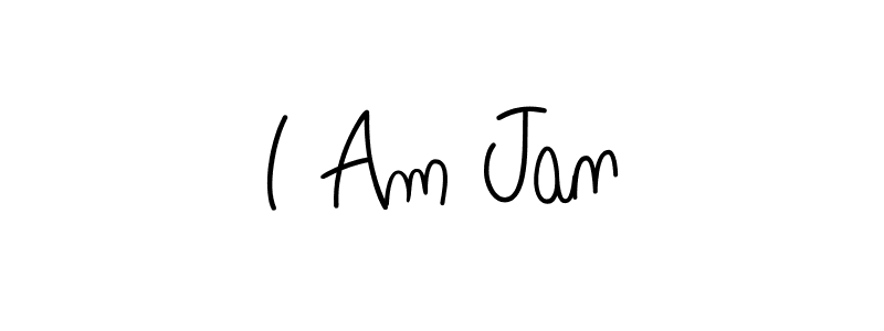 I Am Jan stylish signature style. Best Handwritten Sign (Angelique-Rose-font-FFP) for my name. Handwritten Signature Collection Ideas for my name I Am Jan. I Am Jan signature style 5 images and pictures png