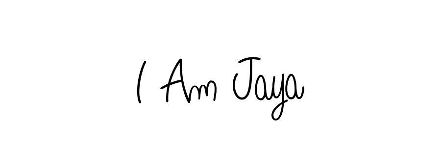 Use a signature maker to create a handwritten signature online. With this signature software, you can design (Angelique-Rose-font-FFP) your own signature for name I Am Jaya. I Am Jaya signature style 5 images and pictures png
