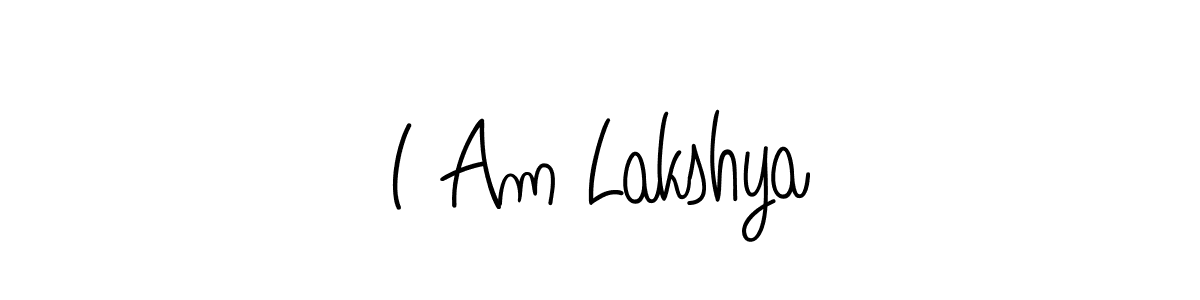 Make a beautiful signature design for name I Am Lakshya. With this signature (Angelique-Rose-font-FFP) style, you can create a handwritten signature for free. I Am Lakshya signature style 5 images and pictures png