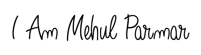 You should practise on your own different ways (Angelique-Rose-font-FFP) to write your name (I Am Mehul Parmar) in signature. Don't let someone else do it for you. I Am Mehul Parmar signature style 5 images and pictures png
