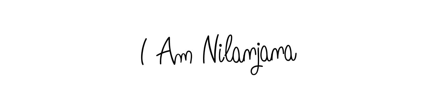 Make a beautiful signature design for name I Am Nilanjana. With this signature (Angelique-Rose-font-FFP) style, you can create a handwritten signature for free. I Am Nilanjana signature style 5 images and pictures png