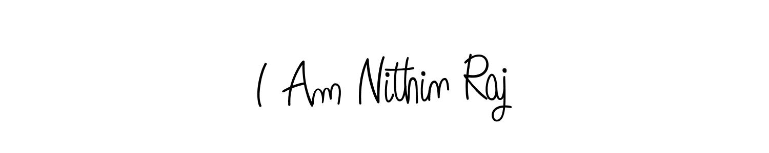 Use a signature maker to create a handwritten signature online. With this signature software, you can design (Angelique-Rose-font-FFP) your own signature for name I Am Nithin Raj. I Am Nithin Raj signature style 5 images and pictures png