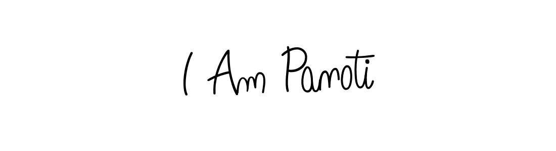 Use a signature maker to create a handwritten signature online. With this signature software, you can design (Angelique-Rose-font-FFP) your own signature for name I Am Panoti. I Am Panoti signature style 5 images and pictures png