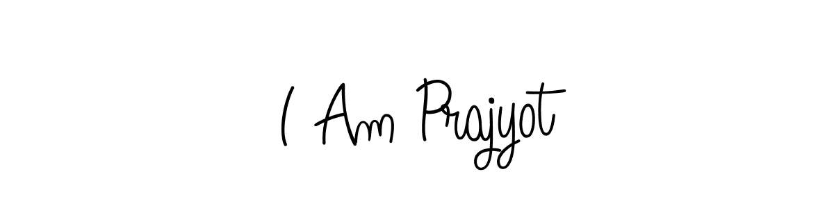 Create a beautiful signature design for name I Am Prajyot. With this signature (Angelique-Rose-font-FFP) fonts, you can make a handwritten signature for free. I Am Prajyot signature style 5 images and pictures png