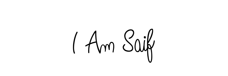 How to make I Am Saif name signature. Use Angelique-Rose-font-FFP style for creating short signs online. This is the latest handwritten sign. I Am Saif signature style 5 images and pictures png