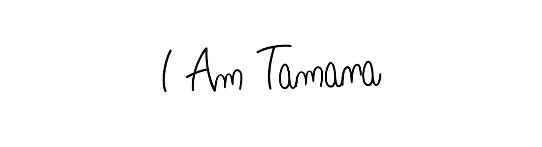 You should practise on your own different ways (Angelique-Rose-font-FFP) to write your name (I Am Tamana) in signature. don't let someone else do it for you. I Am Tamana signature style 5 images and pictures png