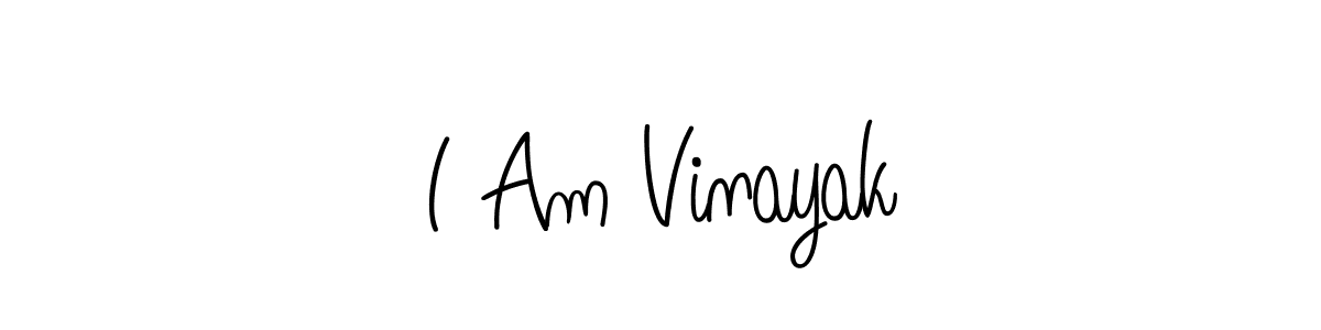 The best way (Angelique-Rose-font-FFP) to make a short signature is to pick only two or three words in your name. The name I Am Vinayak include a total of six letters. For converting this name. I Am Vinayak signature style 5 images and pictures png