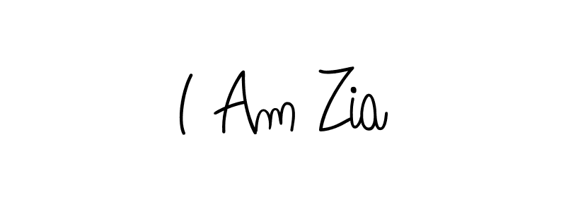 I Am Zia stylish signature style. Best Handwritten Sign (Angelique-Rose-font-FFP) for my name. Handwritten Signature Collection Ideas for my name I Am Zia. I Am Zia signature style 5 images and pictures png