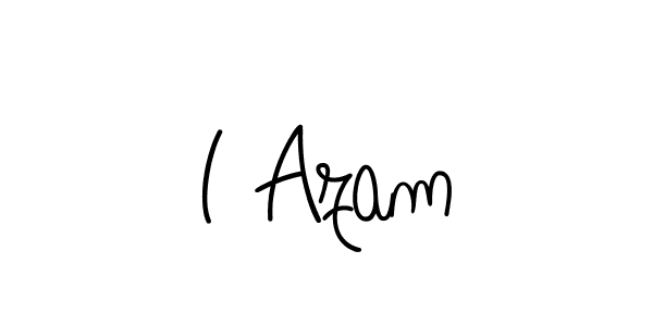 Make a beautiful signature design for name I Azam. With this signature (Angelique-Rose-font-FFP) style, you can create a handwritten signature for free. I Azam signature style 5 images and pictures png